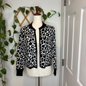 VINCE CAMUTO Jacquard Leopard Print Jacket